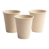 25 Vasos Para Café De 230ml / 8 Oz 100% Compostables Natural