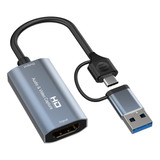 , Mini Convertidor De Vídeo Compatible Con Hdmi A Usb 4k ,