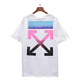 Playera Off White Gradient White