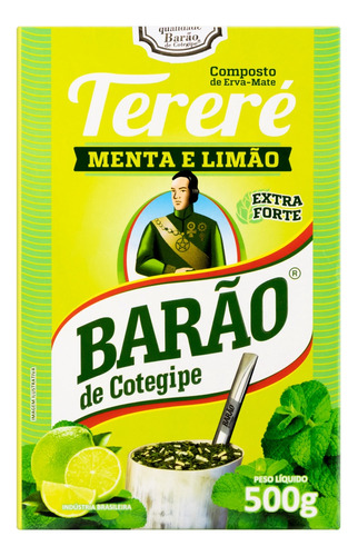 Erva-mate Barão De Cotegipe Tereré Extraforte Menta E Limão Sem Glúten Em Caixa 500 g