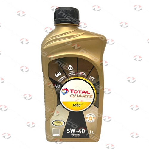 Aceite Para Motor Total Quartz 9000 5w-40 1 Litro