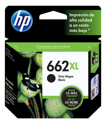 Cartucho De Tinta Hp #662xl Negro Cz105al