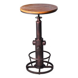 Bokkolik Industrial Bar Table Giratorio Redondo Altura Super