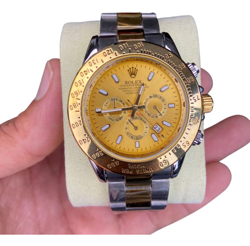 Rolex Daytona Misto Para Homens Com Elementos Em Dourado