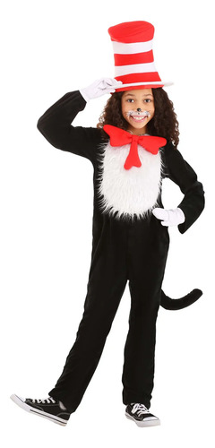 Disfraz De Cat In The Hat Gato Ensombrerado Dr. Seuss Para Niños Niñas Y Adolescentes Unisex Envio Gratis
