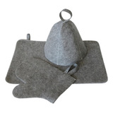 3 Piezas Sauna Hat Mat Guante Bath House Head Protection Hat