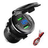 Enchufe Cargador Usb Quick Charge 3.0 Para Motocicleta Coche