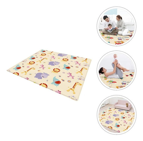 Tapete Para Gateo Bebe Multiuso De Juegos Seguridad1.8x1.5 M