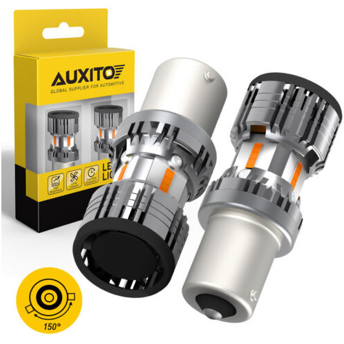 Auxito 2x Yellow 1156 Bua15s Led Drl Turn Signal Parking Aab