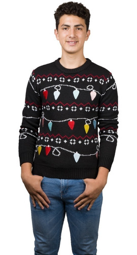 Sueter Navideño Focos Colores Ugly Sweater Navidad Divertido