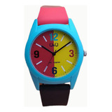 Reloj Q&q Mujer Deportivo Wr 10bar Variedad Colores