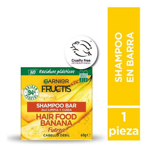 Shampoo Garnier Fructis Hair Food 2 En 1 Banana - 60gr