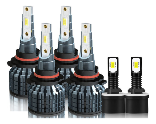 Kit Faros Led H13 4 Lados, 6000 K, Blanco, Luces Bajas