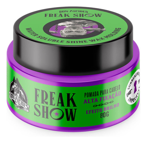 Pomada Freak Show Brilho Molhado Alta Fixação Don Alcides