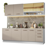 Madesa Gabinete Cocina 240x60 Agata Blanco/crema 01