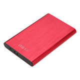 Carcasa Para Disco Duro Rojo Usb 3.0 Ssd De 2,5 Pulgadas, Po