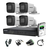 Kit Seguridad Hikvision Dvr 16ch + 1tb + 4 Camara Full 1080p