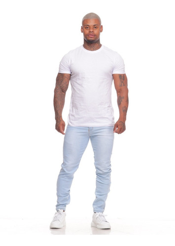 Calça Masculina Jeans Skinny Com Lycra 38 Ao 48 Premium