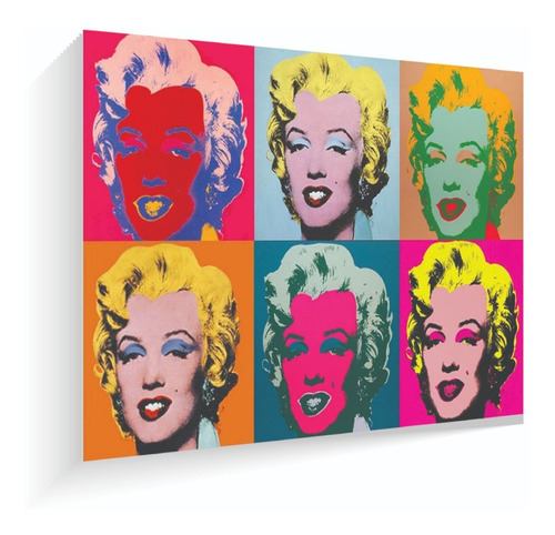 Cuadro Maderatela Bantec Marilyn Monroe 60 X 42 Cm Pop Art
