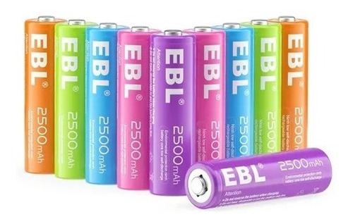 Pack 10 Pilas Ebl Doble Aa Recargables De 2500mah Ln-ch8125