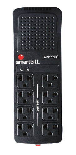 Regulador Smartbitt Sbavr2200 1100watss 2200va 8 Contactos