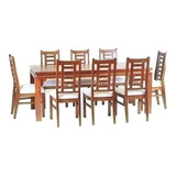 Comedor Leyda 8 Sillas Perla Raulí / Muebles América