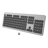 Teclado Inalambrico, Teclado Inalambrico Ergonomico De 2.4g,