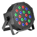 Foco Slim Par 64rgb Fuente Luz 18 Pcs Control Dmx Auto Sound