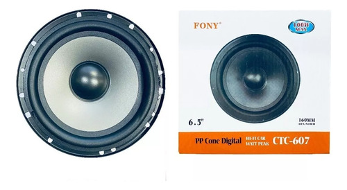 2 Parlante Auto 16cm Redondo 100w Coaxial 2 Vías Hifi