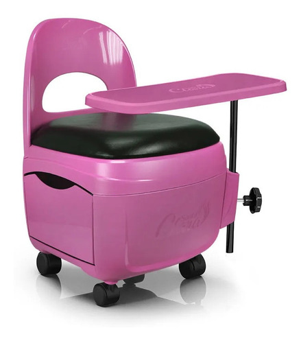 Cadeira Cirandinha Rosa Para Manicure Salão De Beleza - Diva