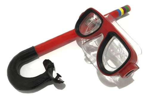 Kit Máscara De Mergulho E Snorkel Infantil Natação Piscina