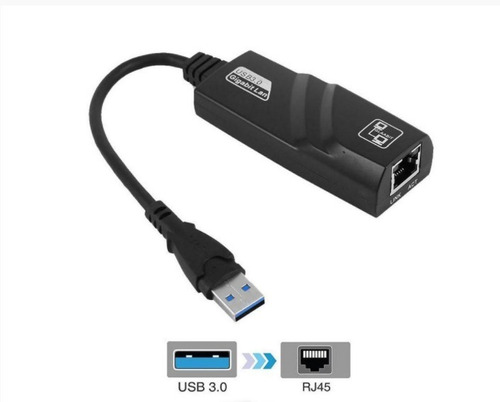 Cabo Adaptador De Rede Usb 3.0 Rj45 10/100/1000mbps Gigalan