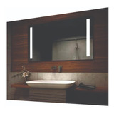 Espejo Para Baño Con Luz Led Integrada De Dos Barras 45x65cm