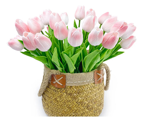 30 Flores De Tulipán Artificiales.decoración Bodas Hogar
