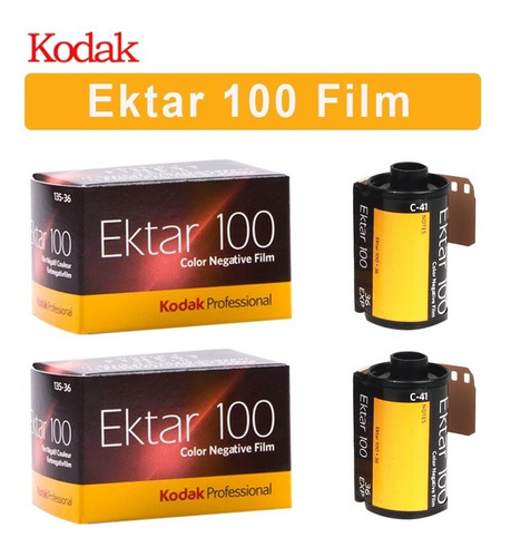 Filme Negativo Kodak Ektar 100 Cores 35 Mm De 2 Rolos 36 Exp