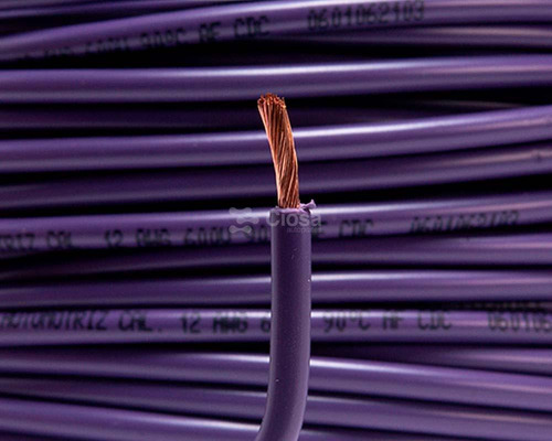 Cable Flexible Automotriz Calibre 12 Morado Rollo 30 Mts