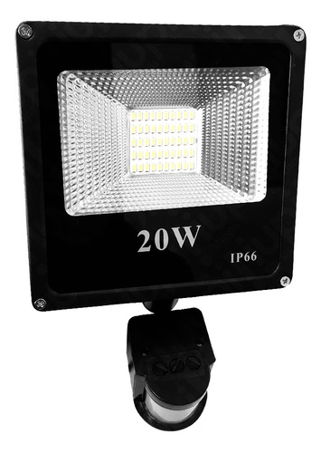Reflector Led Sensor Movimiento Exterior 20w Luz Ip66