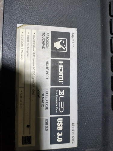 Laptop Acer E15 Piezas