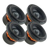 Paquete 4 Mini Subwoofers 6.5  Waraudio 400wrms Doble Bobina