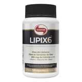 Lipix 6 - 120 Cápsulas - Óleo De Cartamo + Cafeína - Vitafor Sabor Sem Sabor