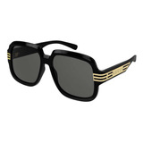 Gucci Gg0979s 001 Square Shape Negro Dorado