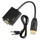 Cabo Adaptador Conversor Hdmi Para Vga Monitor Audio C/ P2  