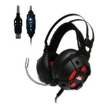 Fone De Ouvido Gamer Headset Kp-446 7.1 Usb Knup