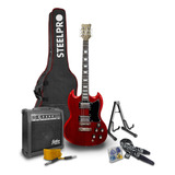 Paquete Guitarra Electrica Jethro Series By Steelpro 050-sk