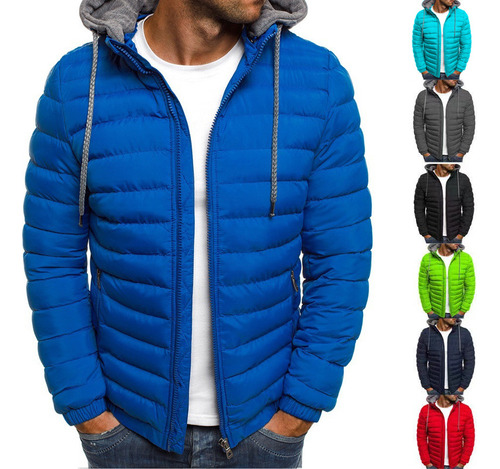 Parkas De Invierno Con Capucha Para Hombre, Ropa Casual