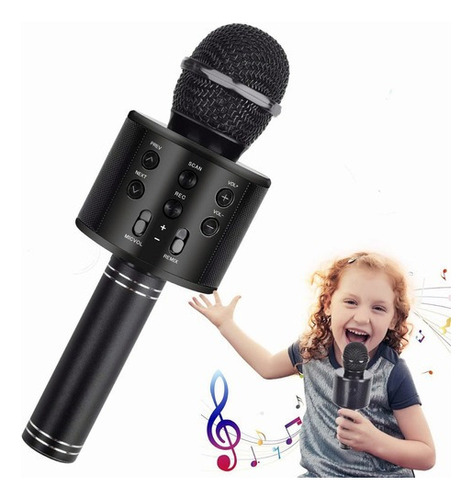 Micrófono Bluetooth Karaoke Con Jack Recargable De 3,5 Mm