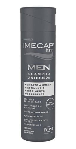 Shampoo Imecap Hair Men Antiqueda 200ml Farmoquímica