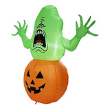 Calabaza Inflable De Halloween Malvada, Adorno Con Luces