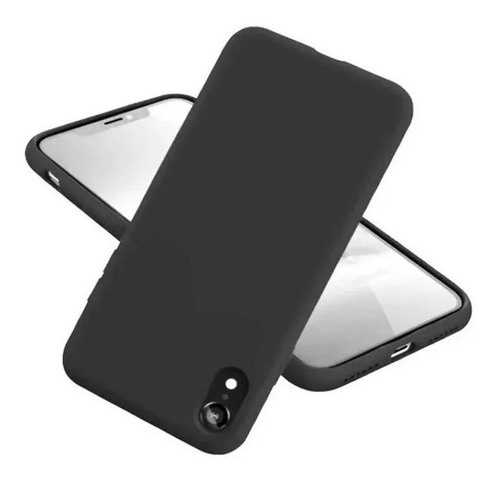 Capa Capinha Para iPhone XR - Cor Preta Com Fundo Aveludado