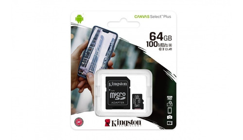 Memoria Kingston Microsd Canvas Select Plus 64gb 100mb/s